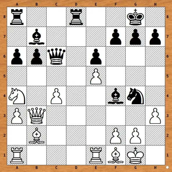 1Rd3 2 Qd3 Bh2 3 Kh1 Nf2 4 Kh2 Nd3 1Rd8 Rd8 2 Rb3 Rd6 - фото 30