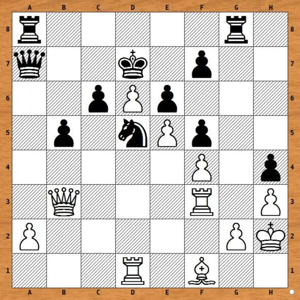 1 Rd5 ed 2Qc2 Rg3 3 Qf5 Kd8 4 Rg3 1 Rd5 2 Qd5 Bе6 - фото 34