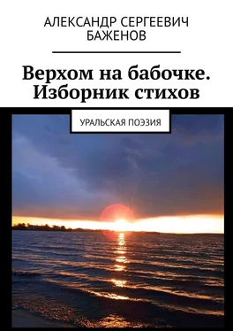 Александр Баженов Верхом на бабочке. Изборник стихов. Уральская поэзия обложка книги