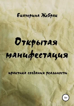 Екатерина Жебрак Открытая манифестация. Практика создания реальности обложка книги