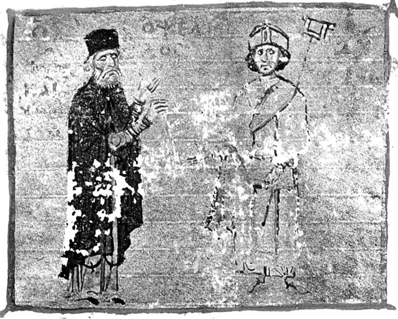 Рис 37 Михаил Пселл слева и его ученик византийский император Михаил VII - фото 37