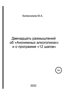 Михаил Колесников Двенадцать размышлений об «анонимных алкоголиках» и о программе «12 шагов» обложка книги