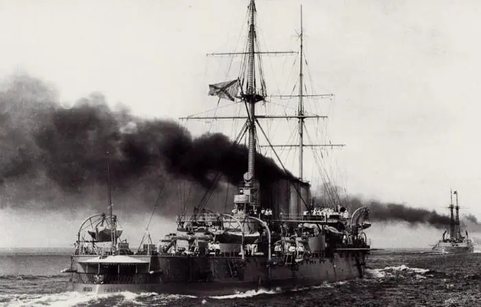 Броненосный крейсер Рюрики в составе бригады линкоров Балтийского флота на - фото 24