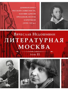 Вячеслав Недошивин Литературная Москва. Домовая книга русской словесности, или 8000 адресов прозаиков, поэтов и критиков (XVIII—XXI вв.). Том II обложка книги