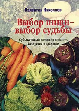 Валентин Николаев Выбор пищи - выбор судьбы обложка книги