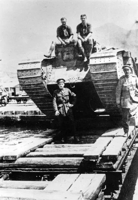 British tanks being transported on a rail flatcar during the evacuation Three - фото 60