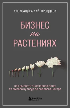 Александра Кайгородцева Бизнес на растениях. Как вырастить доходное дело: от выбора культур до садового центра обложка книги