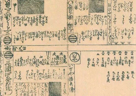 I3 Страницы из путеводителя сайкэн по Ёсивара 1740 Национальная - фото 6