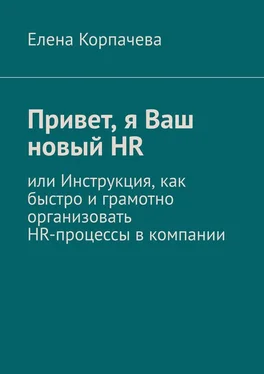 Елена Корпачева Привет, я Ваш новый HR, или Инструкция, как быстро и грамотно организовать HR-процессы в компании обложка книги