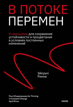 Эйприл Ринне В потоке перемен. 8 принципов для сохранения устойчивости и процветания в условиях постоянных изменений обложка книги