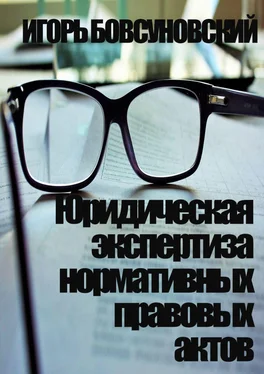 Игорь Бовсуновский Юридическая экспертиза нормативных правовых актов обложка книги