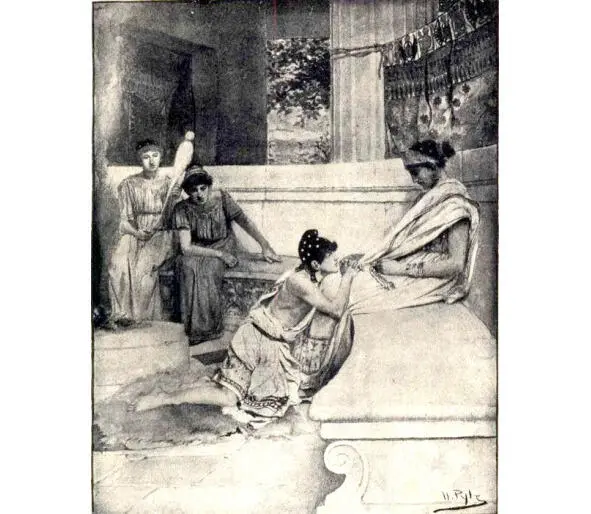Одиссей со своей матерью Глаза царицы наполнились слезами когда она - фото 3