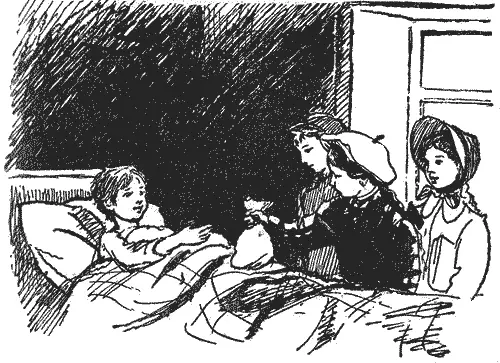 Миладка подошла к самой постели подала Бобешу руку а потом протянула бумажный - фото 20