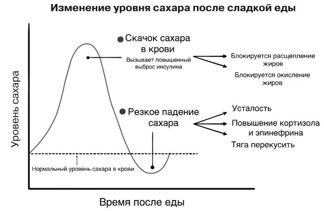 Резкое повышение сахара выброс инсулина провал по уровню сахара голод - фото 17