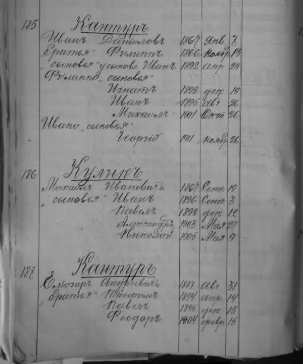 Здесь нижняя запись о Кантуре Елизаре Андреевиче 18851963 и его братьях При - фото 44