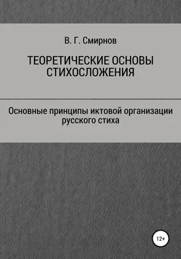 Виктор Смирнов Теоретические основы стихосложения обложка книги