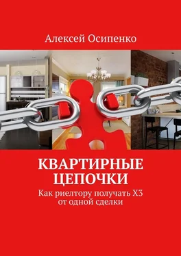 Алексей Осипенко Квартирные цепочки. Как риелтору получать Х3 от одной сделки обложка книги