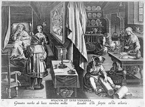 Рис 113 Ян ван дер Страт Гваякум и лечение сифилиса 1580 Не остался без - фото 13