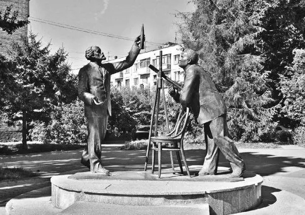 Памятник Константину Циолковскому и Сергею Королёву в Калуге Безусловно Ведь к - фото 5