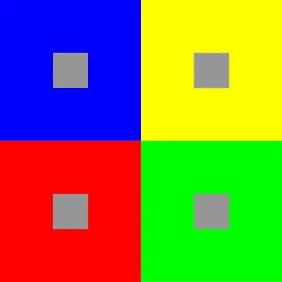 Интенсивность симультанного контраста зависит от интенсивности фонового цвета и - фото 27