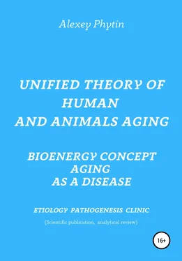 Алексей Фитин Unified theory of human and animals aging. Bioenergy concept aging as a disease обложка книги