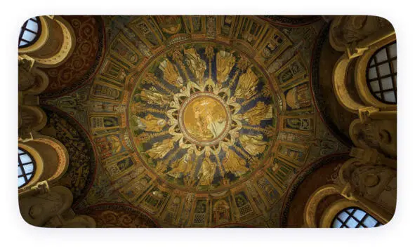 Двенадцать апостолов мозаика Баптистерия православных Равенна V век - фото 13