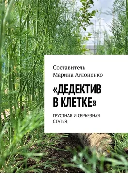 Марина Аглоненко «Дедектив в клетке». Грустная и серьезная статья обложка книги