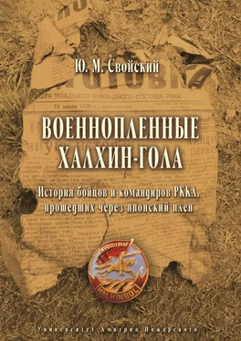 Юрий Свойский Военнопленные Халхин-Гола. История бойцов и командиров РККА, прошедших через японский плен обложка книги