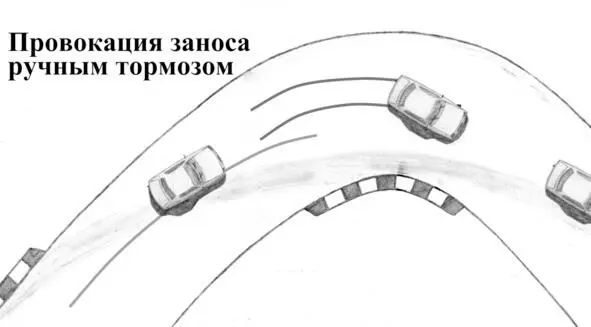 б Возникающий на выходе из поворота небольшой снос передней оси можно погасить - фото 5