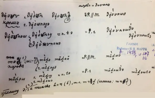 Чеченский язык и академик Марр Н Я Том 2 Архив филолога - фото 105