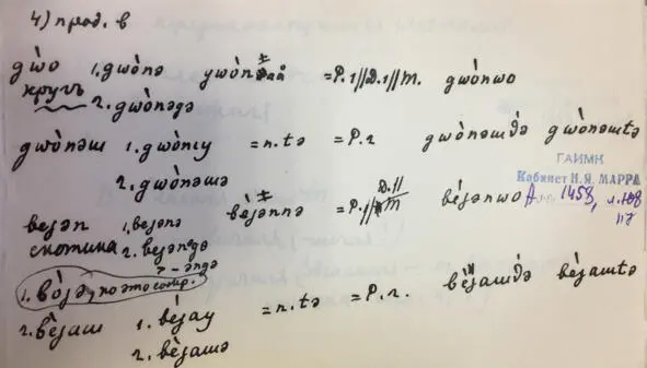 Чеченский язык и академик Марр Н Я Том 2 Архив филолога - фото 106