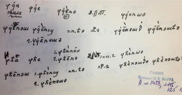 Чеченский язык и академик Марр Н Я Том 2 Архив филолога - фото 114
