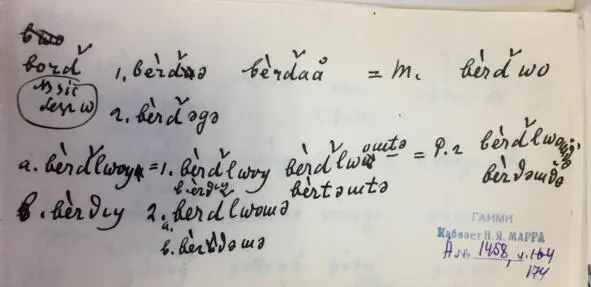 Чеченский язык и академик Марр Н Я Том 2 Архив филолога - фото 164