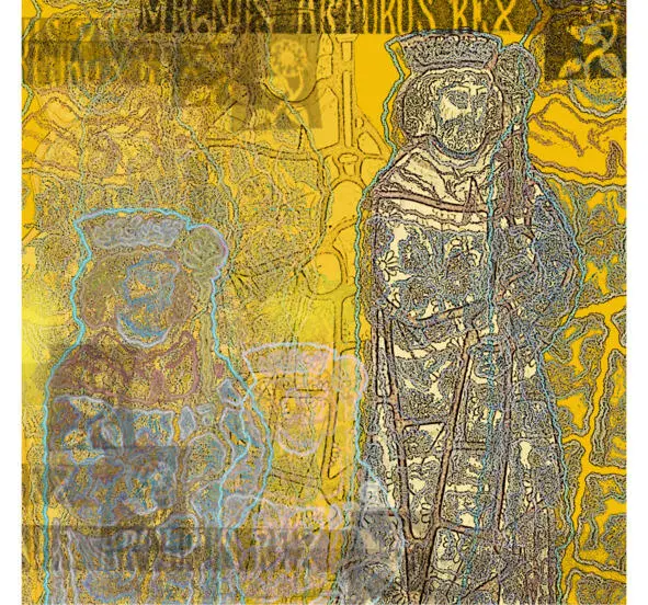 РИС 1 Рисунок автора по мотивам витража Уильяма Морриса Король Артур и сэр - фото 1