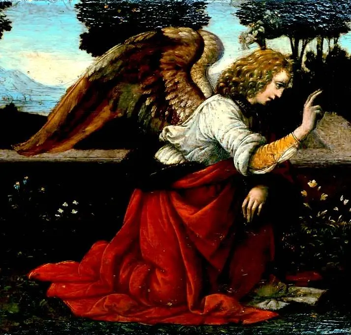 Примером служит обессиленный и больной ангел из Благовещения Лувр облик - фото 9