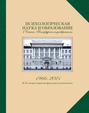 Array Сборник Психологическая наука и образование в Санкт-Петербургском университете. 1966-2021. К 55-летию открытия факультета психологии обложка книги