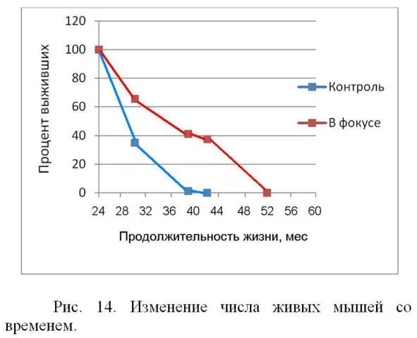 Средняя продолжительность жизни мышей в эксперименте Цзяна Каньчженя по нашим - фото 16