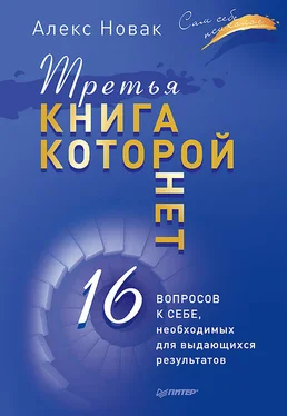 Алекс Новак Третья книга, которой нет. 16 вопросов к себе, необходимых для выдающихся результатов обложка книги