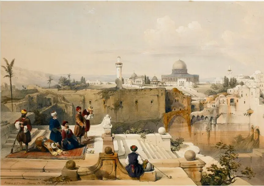 Илл6 Луи Хаг по рисунку Дэвида Робертса Мечеть Омара в Иерусалиме 1839 - фото 6