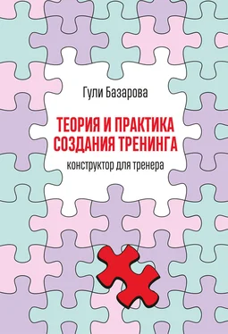 Гули Базарова Теория и практика создания тренинга. Конструктор для тренера обложка книги