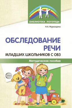 Надежда Мурындина Обследование речи младших школьников с ОВЗ обложка книги