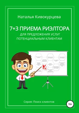 Наталья Кивокурцева 7+3 приема риэлтора для предложения услуг потенциальным клиентам обложка книги