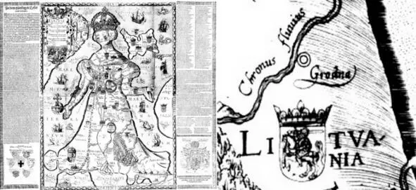 Карта Europa Regina вариант 1587 года Главнейший город ВКЛ Гродно - фото 7