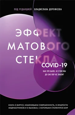 Сборник статей Эффект матового стекла. Книга о вирусе, изменившем современность, о храбрости медработников, и о вызовах, с которыми столкнулся мир обложка книги