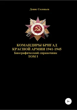 Денис Соловьев Командиры бригад Красной Армии 1941-1945 гг. Том 1 обложка книги