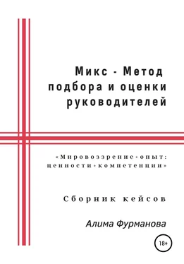 Алима Фурманова Микс – Метод подбора и оценки руководителей обложка книги