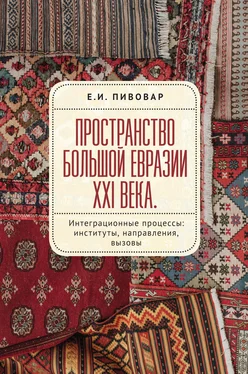 Ефим Пивовар Пространство Большой Евразии XXI века. Интеграционные процессы: институты, направления, вызовы обложка книги