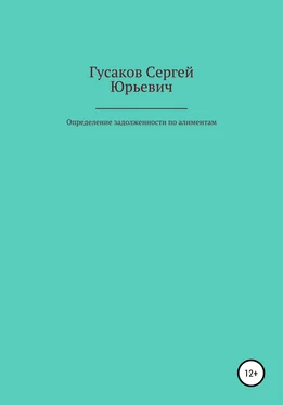 Сергей Гусаков Определение задолженности по алиментам обложка книги