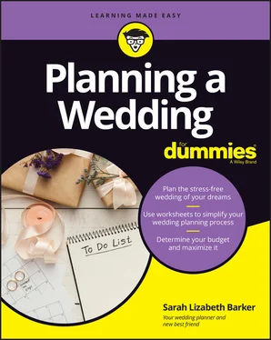 Sarah Lizabeth Barker Planning A Wedding For Dummies обложка книги
