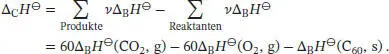 Die Standardbildungsenthalpie des kristallinen Fullerens C 60ist somit - фото 270